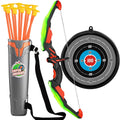 Kids Bow and Arrow Set - LED Light up Archery Toy Set with 10 Suction Cup Arrows, Target & Quiver, Indoor and Outdoor Toys for Children Boys Girls ,Gift Eligible
