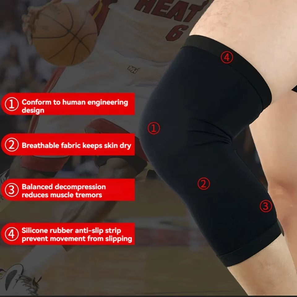 1Pcs Basketball Sports Knee Pads Unisex Elastic Knitted Compression Leg Warmers for Outdoor Running Cycling Mountaineering