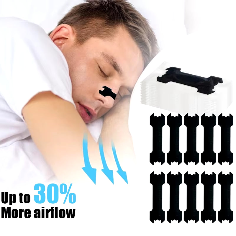60/30/10PCS Black Nose Strips Extra Strength Nasal Strips Better Sleeping Non-Invasive anti Snoring Strips for Adult and Child