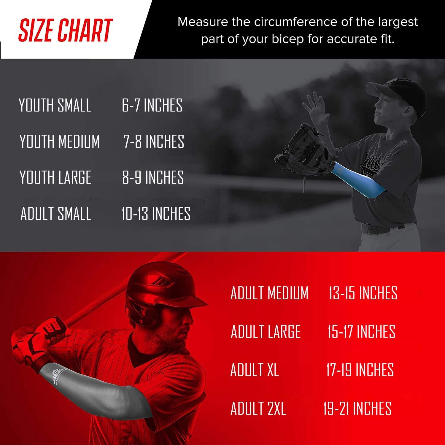 Flag Compression Arm Sleeve - Perfect for Baseball Basketball Football - Youth & Adult Sizes